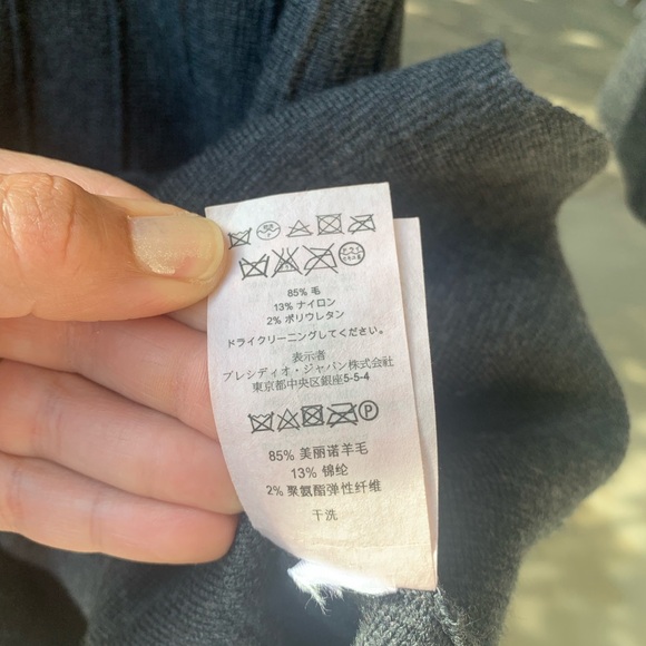 Armani Exchange dark grey merino knit wool dress size XS/TP//EP - Picture 11 of 16